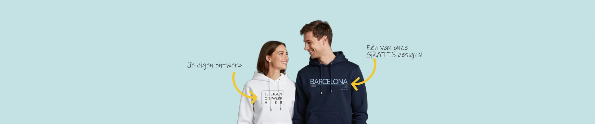 Bedrukte hoodies voorbeeld