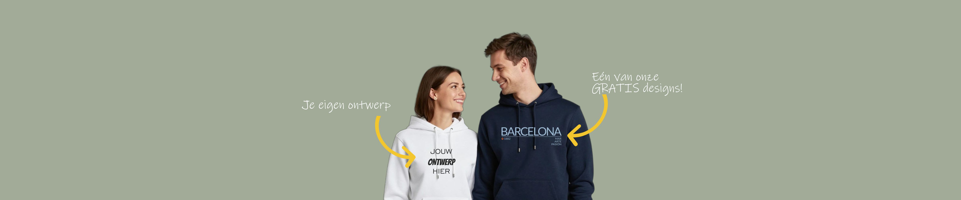 Bedrukte hoodies voorbeeld