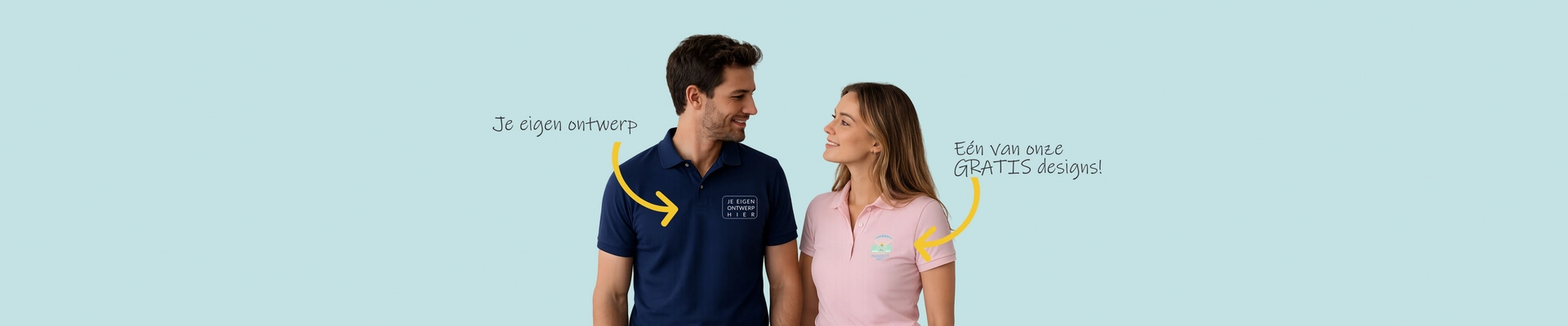 Bedrukte polo's voorbeeld