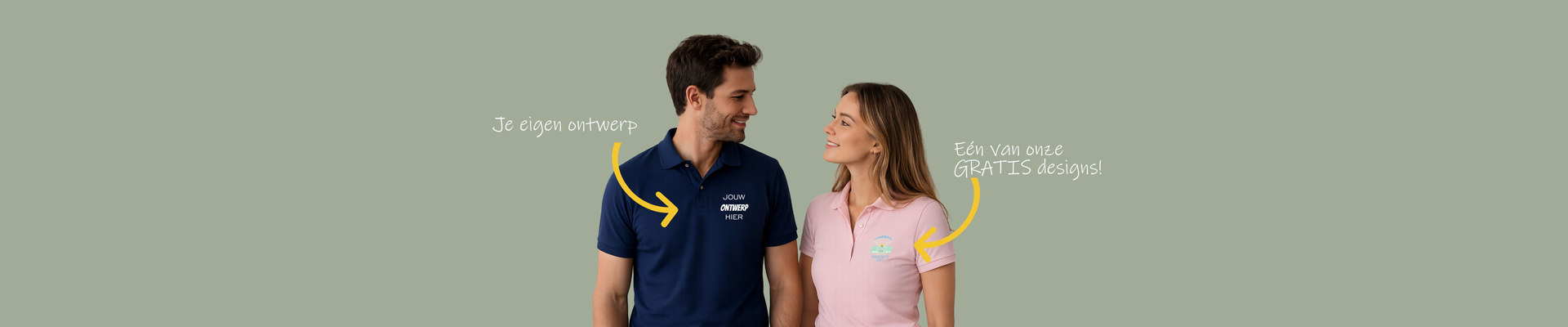 Bedrukte polo's voorbeeld