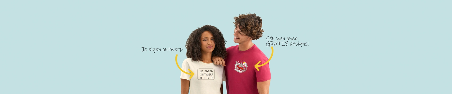Bedrukte tshirts voorbeeld