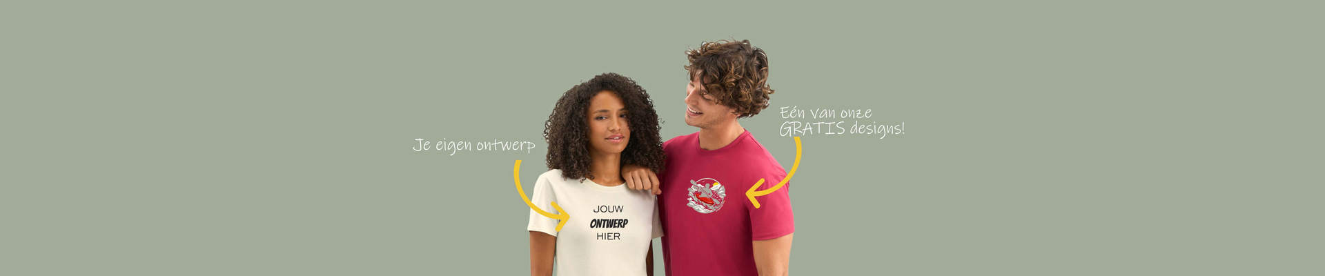 Bedrukte tshirts voorbeeld